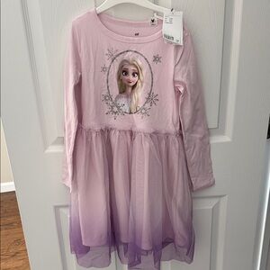 NWT H&M Disney Elsa Frozen Pink and Purple Character Dress Tulle Tutu size 6/7